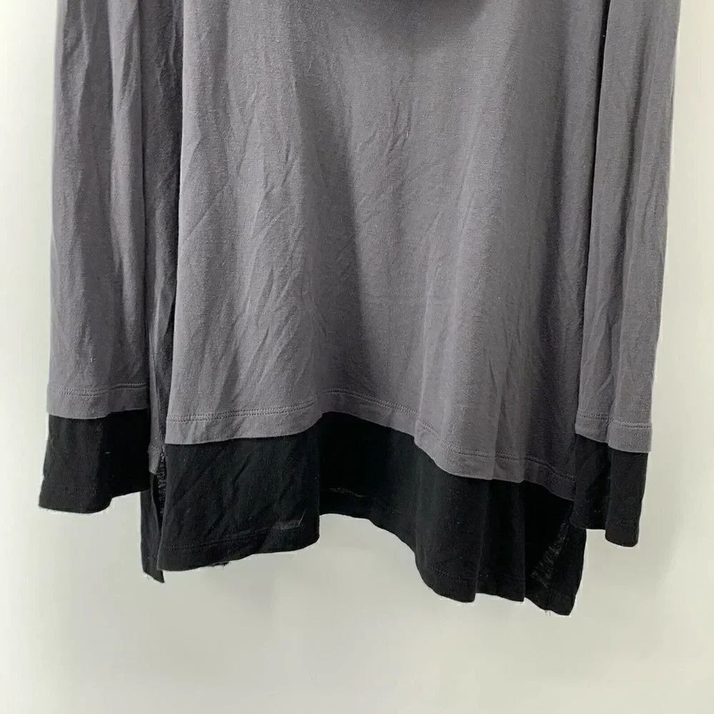 Victor Alfaro Scoop Cowl Neck Gray Top Large - Picture 4 of 8